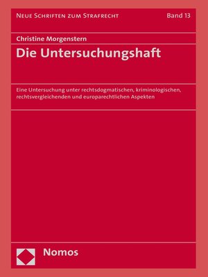 cover image of Die Untersuchungshaft